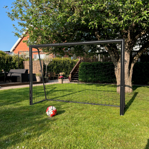 Fotbollsmål Freeplay Elite Pro 240 x 160 cm – Galvaniserat Svart Stål