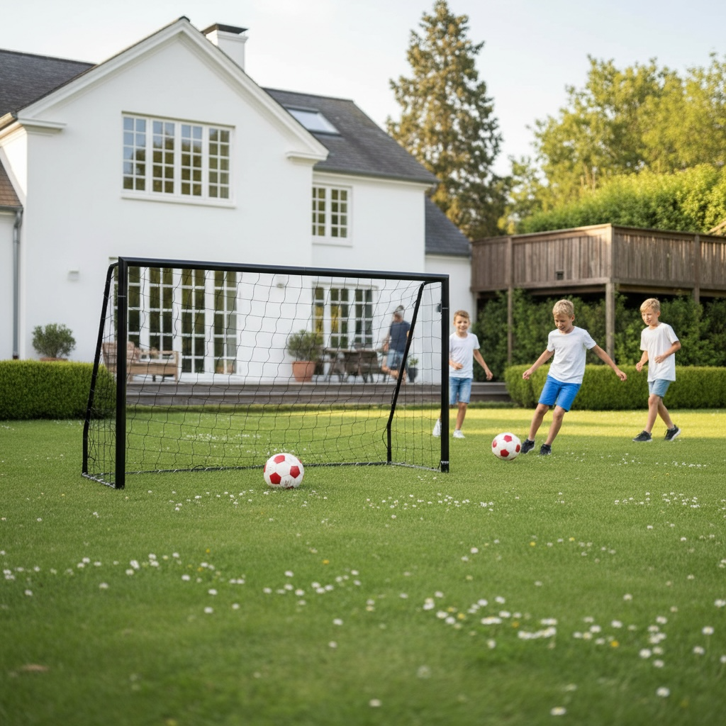 Fotbollsmål Talento 200 x 120 cm - Galvaniserat Svart Stål