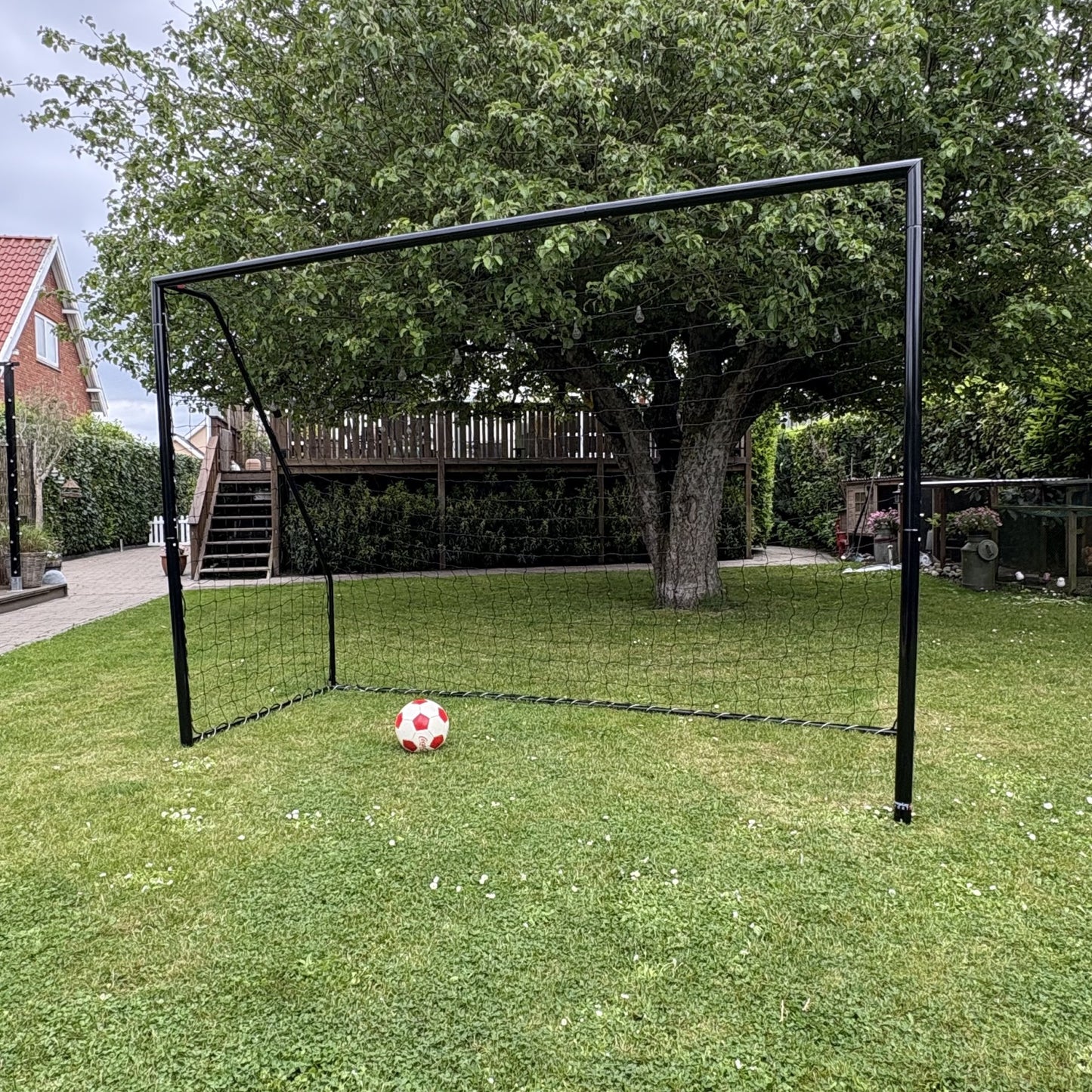 Fotbollsmål Talento 300 x 200 cm - Galvaniserat Svart Stål