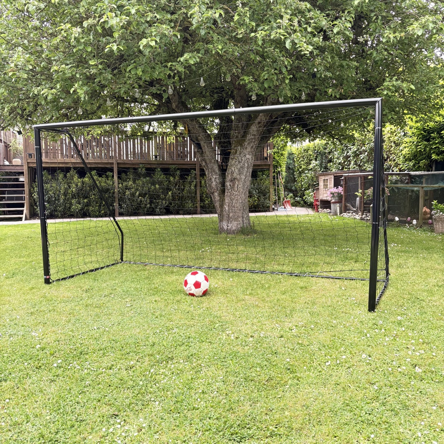 Fotbollsmål Talento 300 x 150 cm - Galvaniserat Svart Stål