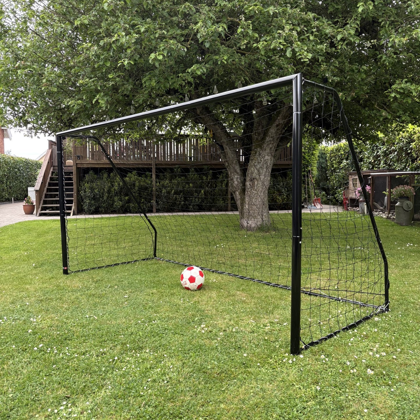 Fotbollsmål Talento 300 x 150 cm - Galvaniserat Svart Stål