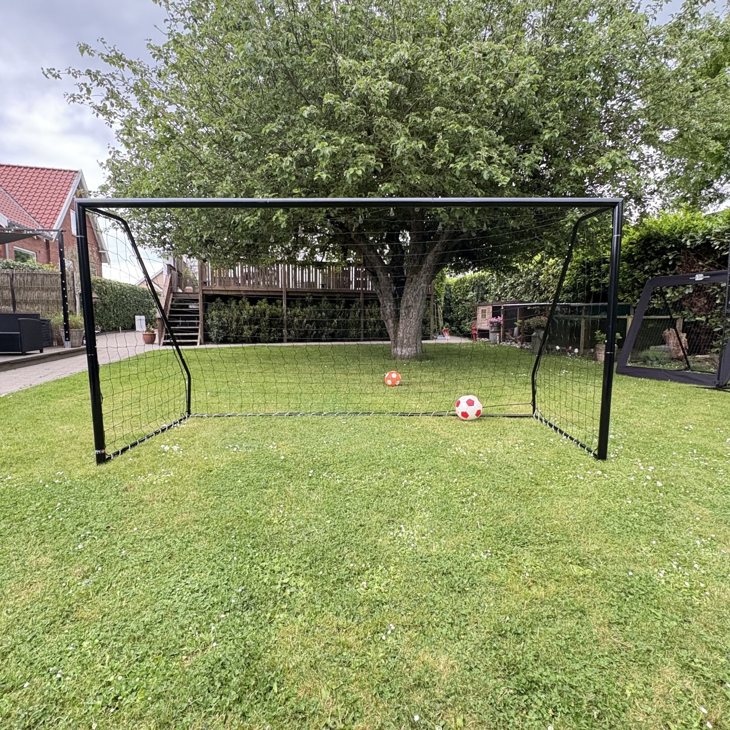 Fotbollsmål Talento 300 x 150 cm - Galvaniserat Svart Stål