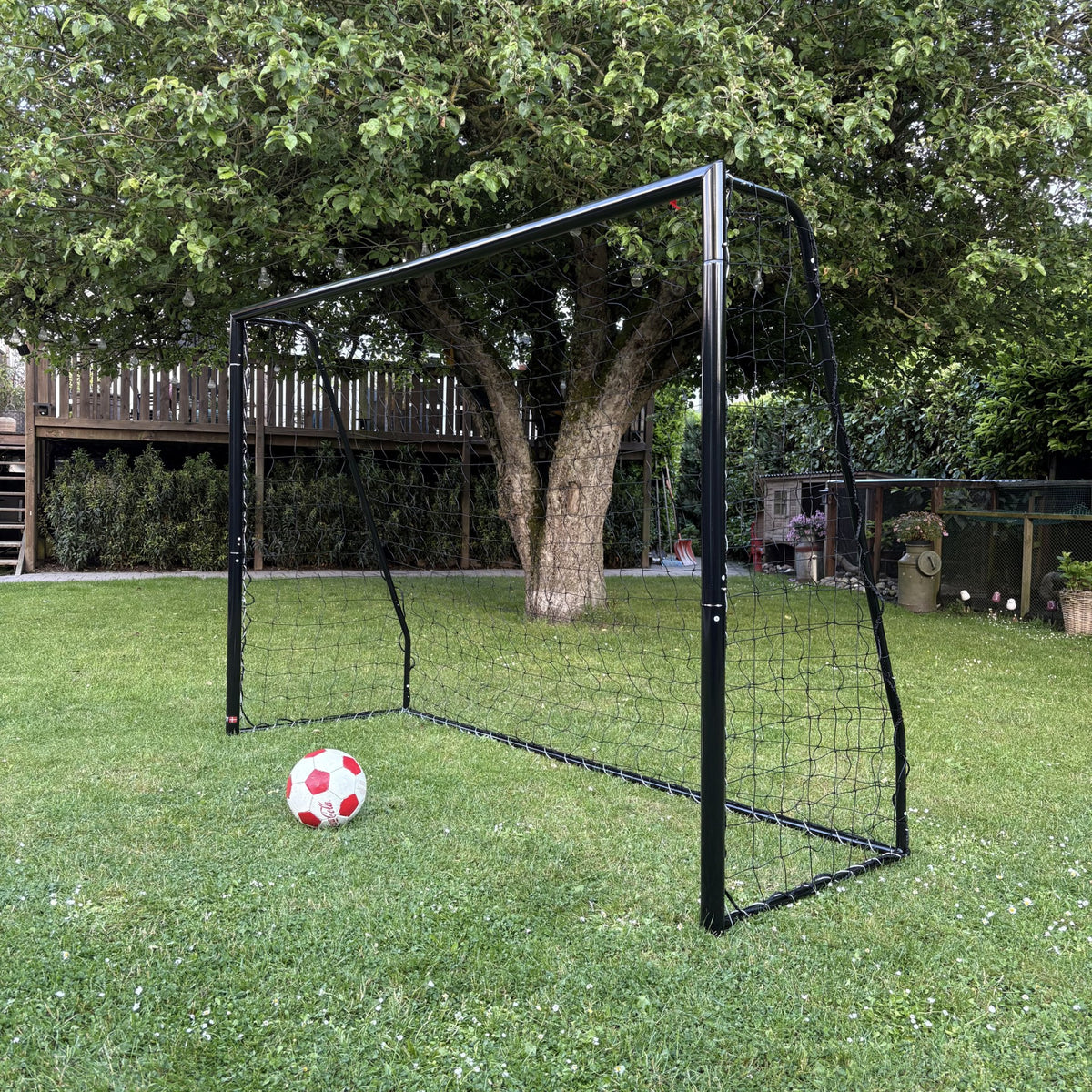 Fotbollsmål Talento 240 x 160 cm - Galvaniserat Svart Stål